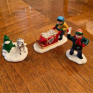 Department 56 Original Snow Village “Early Morning Delivery” set of 3